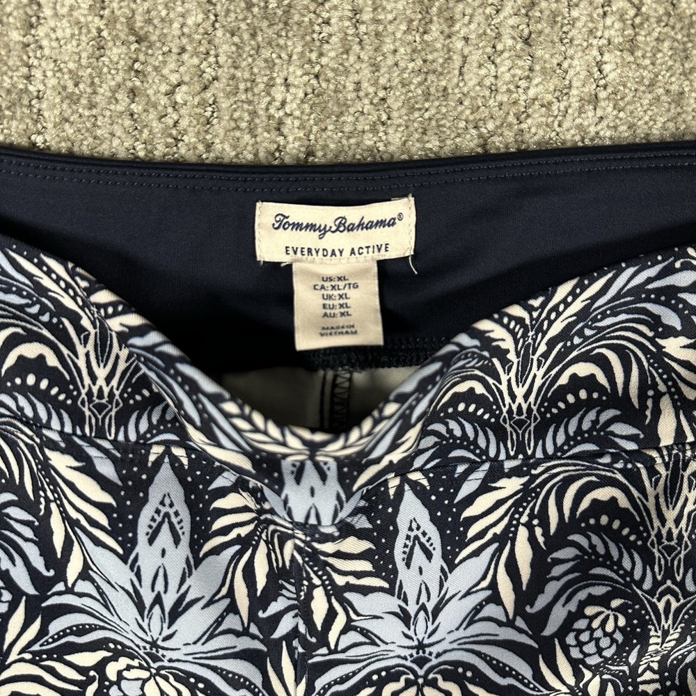 Tommy Bahama Black and White Botanical Bermuda Shorts - Picture 2 of 10